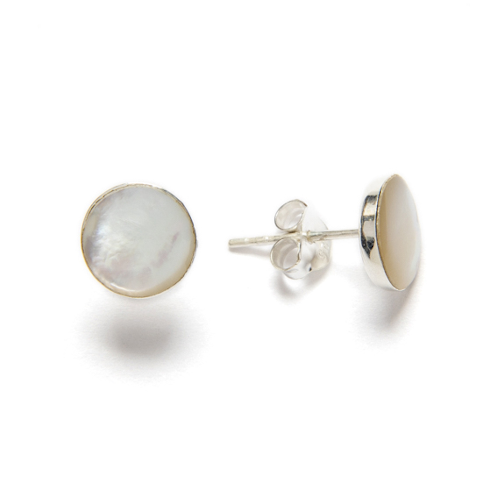 18 - AQUAMAR pendientes CÍRCULO madreperla Pendientes CÍRCULO madreperla - Imagen 1
