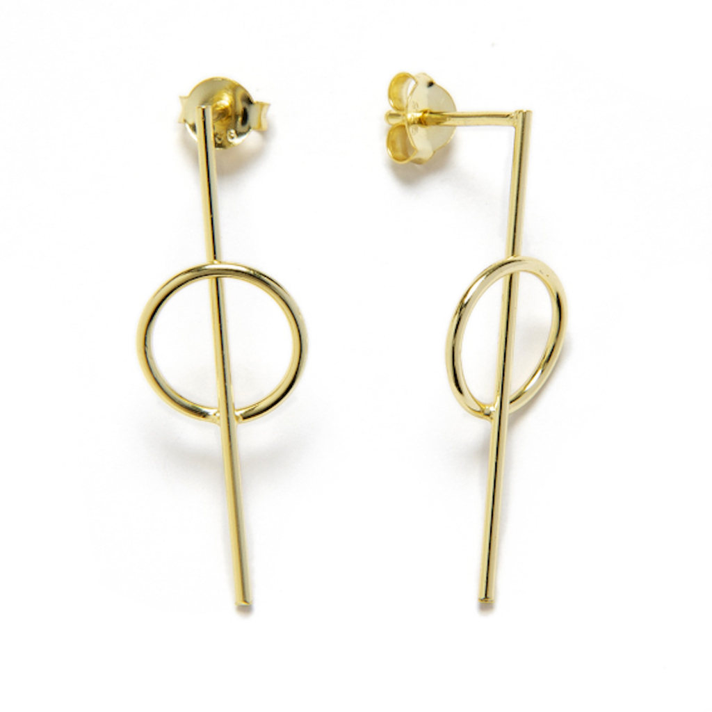 Pendientes OMARA baño de oro 1 Pendientes OMARA baño de oro