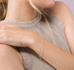 Pulsera TUBO baño de oro - Imagen 2