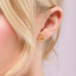 Pendientes DUO FLY baño de oro - Imagen 3